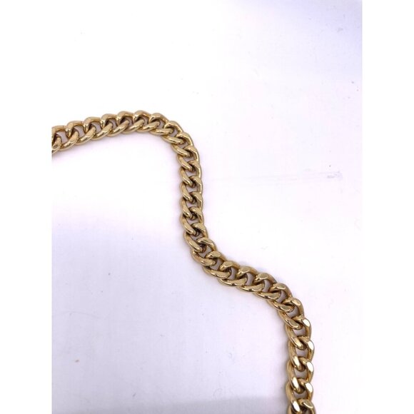 J. Crew Brown Leather Clutch With Gold Chain Strap - Picture 4 of 5